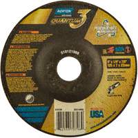 Quantum3 Grinding Wheel, 5" x 1/4", 7/8" Arbor, Ceramic, Type 27 Waymarc Industries Inc