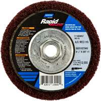 Meule abrasive non tiss&eacute;e &agrave; moyeu d&eacute;port&eacute; Rapid Blend, 4-1/2" dia., Grain 150-180, Oxyde d'aluminium Waymarc Industries Inc