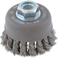 ALLSTEEL Wire Brush, 3" Dia. x 5/8"-11 Arbor Waymarc Industries Inc