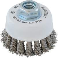 ALLSTEEL Wire Brush, 3" Dia. x 5/8"-11 Arbor Waymarc Industries Inc