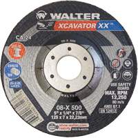Xcavator XX Grinding Wheel, 5" x 1/4", 7/8" Arbor, Ceramic, Type 27 Waymarc Industries Inc