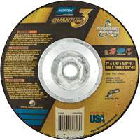 Quantum3 SG Saucer Wheel, 7" x 1/4", 5/8"-11 Arbor, Ceramic Alumina, Type 28 Waymarc Industries Inc