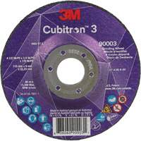 Cubitron 3 meule a moyeu d&eacute;port&eacute;, 4-1/2" x 1/4", Arbre 7/8", C&eacute;ramique, Type T27 Waymarc Industries Inc