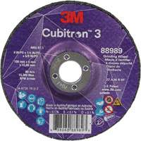 Cubitron 3 Depressed Centre Grinding Wheel, 4" x 1/4", 5/8" Arbor, Ceramic, Type T27 Waymarc Industries Inc