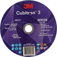 Cubitron 3 Cut-Off Wheel, 7" x 0.09", 7/8" Arbor, Type T27, Ceramic, 8500 RPM Waymarc Industries Inc
