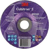 Cubitron 3 Cut-Off Wheel, 5" x 0.09", 7/8" Arbor, Type T27, Ceramic, 12250 RPM Waymarc Industries Inc