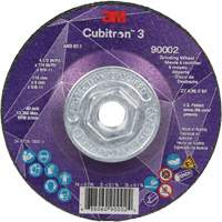 Cubitron 3 Depressed Centre Grinding Wheel, 4-1/2" x 1/4", 5/8"-11 Arbor, Ceramic, Type T27 Waymarc Industries Inc