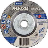 Metal Grinding Wheel, 4-1/2" x 1/4", 5/8"-11 Arbor, Aluminum Oxide, Type 27 Waymarc Industries Inc