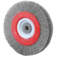 Roue d'&eacute;tabli sertie, 8" dia., Fils 0,014", Arbre 1/2"-2 Waymarc Industries Inc