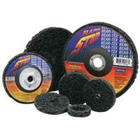 Disque &agrave; moyeu d&eacute;port&eacute; non tiss&eacute; pour d&eacute;capage rapide Bear-Tex, 4-1/2" dia., Grain Extra grossier, Carbure de silicium Waymarc Industries Inc