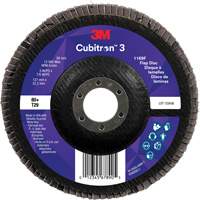 Cubitron 3 Conical  Flap Disc 1169F, 5" x 7/8", Type T29, 80+ Grit, Ceramic Waymarc Industries Inc