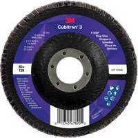 Cubitron 3 Conical  Flap Disc 1169F, 4-1/2" x 7/8", Type T29, 80+ Grit, Ceramic Waymarc Industries Inc
