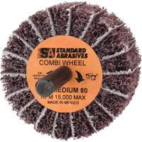Roue Combi Buff and Blend 898001 Standard Abrasives, 2" dia. x 1" la, Arbre 1/4", Oxyde d'aluminium Waymarc Industries Inc