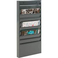 Literature Storage Racks, Stationary, 10 Slots, Steel, 13-1/8" W x 2" D x 26-1/4" H Waymarc Industries Inc
