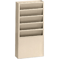 Literature Storage Racks, Stationary, 5 Slots, Steel, 9-3/4" W x 4-1/8" D x 21" H Waymarc Industries Inc