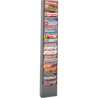 Literature Storage Racks, Stationary, 20 Slots, Steel, 13-1/8" W x 4-1/8" D x 58-1/2" H Waymarc Industries Inc