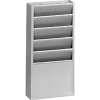Literature Storage Racks, Stationary, 5 Slots, Steel, 9-3/4" W x 4-1/8" D x 21" H Waymarc Industries Inc