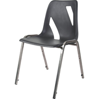 Stacking Chair, Vinyl, 31" High, 275 lbs. Capacity, Black Waymarc Industries Inc