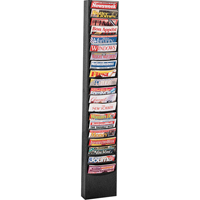 Literature Storage Racks, Stationary, 20 Slots, Steel, 13-1/8" W x 4-1/8" D x 58 1/2" H Waymarc Industries Inc