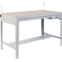 Precision Drafting Table Base, 56-3/8" W x Grey Waymarc Industries Inc