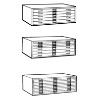 Steel Plan Files, 5 Drawers, 40-3/8" W x 29-3/8" D x 16-1/2" H OB144 | Waymarc Industries Inc