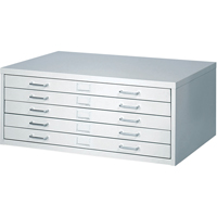FacilTM Flat File Cabinets, 5 Drawers, 40" W x 26" D x 16-3/8" H Waymarc Industries Inc
