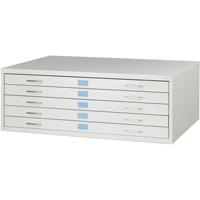 FacilTM Flat File Cabinets, 5 Drawers, 46" W x 32" D x 16-3/8" H OJ918 | Waymarc Industries Inc