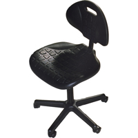 Heavy-Duty Ergonomic Seating, Polyurethane, Black, 250 lbs. Capacity Waymarc Industries Inc