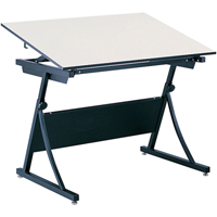 PlanMaster Height-Adjustable Drafting Table, 43" W x 29-1/2" - 37-1/2" H, Black OK005 | Waymarc Industries Inc