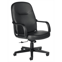 Office Chairs, Leather, Black Waymarc Industries Inc