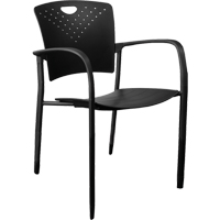 MaxX StaxX Stackable Chairs, Polypropylene, 17-1/4" High, 275 lbs. Capacity, Black Waymarc Industries Inc