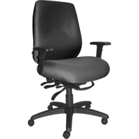 Cierra Heavy Duty Ergonomic Chairs, Fabric, Grey, 400 lbs. Capacity Waymarc Industries Inc