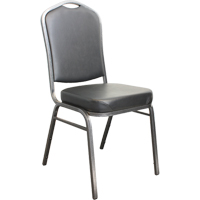 Stacking Chairs, Vinyl, 37" High, 275 lbs. Capacity, Black Waymarc Industries Inc