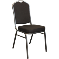 Stacking Chairs, Fabric, 37" High, 275 lbs. Capacity, Black Waymarc Industries Inc