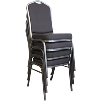 Stacking Chairs, Fabric, 37" High, 275 lbs. Capacity, Black Waymarc Industries Inc