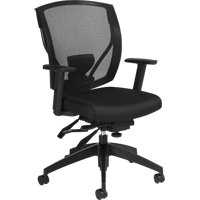 Multi-Tilter Arm Chairs, Fabric, Black, 300 lbs. Capacity Waymarc Industries Inc