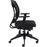 Multi-Tilter Arm Chairs, Fabric, Charcoal, 300 lbs. Capacity Waymarc Industries Inc
