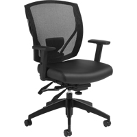 Multi-Tilter Arm Chairs, Vinyl, Black, 300 lbs. Capacity Waymarc Industries Inc