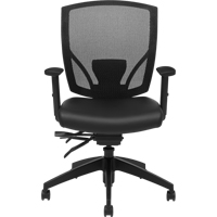 Multi-Tilter Arm Chairs, Vinyl, Black, 300 lbs. Capacity Waymarc Industries Inc