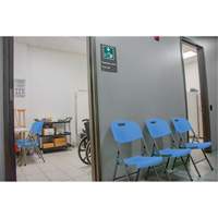Folding Chair, Polyethylene, Blue, 350 lbs. Weight Capacity OP449 | Waymarc Industries Inc