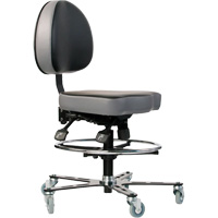 Chaise ergonomique TF 180<sup>MC</sup>, Vinyle, Noir OP492 | Waymarc Industries Inc