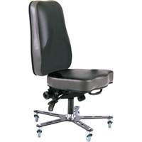 Chaise ergonomique Synergo I<sup>MC</sup>, Vinyle, Noir OP505 | Waymarc Industries Inc