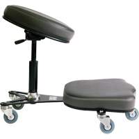Chaise ergonomique Flex<sup>MC</sup>, Mobile, Ajustable, Vinyle Siège, Noir/gris OP510 | Waymarc Industries Inc