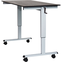 Adjustable Stand-Up Desk, Stand-Alone Desk, 48-1/2" H x 59" W x 29-1/2" D, Black OP531 | Waymarc Industries Inc