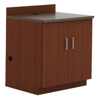 Modular Base Cabinet, Melamine, 2 Shelves, 39" H x 36" W x 25" D, Mahogany Waymarc Industries Inc