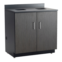 Modular Base Cabinet, Melamine, 39" H x 36" W x 25" D, Asian Night/Black Waymarc Industries Inc