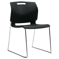 Chair, Plastic, 32-1/2" High, 300 lbs. Capacity, Black OP933 | Waymarc Industries Inc