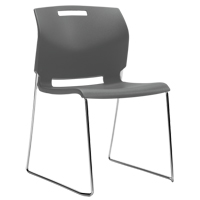 Chair, Plastic, 32-1/2" High, 300 lbs. Capacity, Grey OP935 | Waymarc Industries Inc
