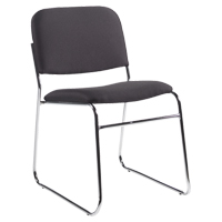 Armless Chair, Fabric, 30" High, 200 lbs. Capacity, Black OP936 | Waymarc Industries Inc