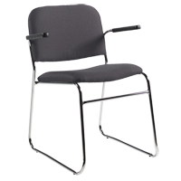 Chair, Fabric, 30" High, 200 lbs. Capacity, Black OP937 | Waymarc Industries Inc